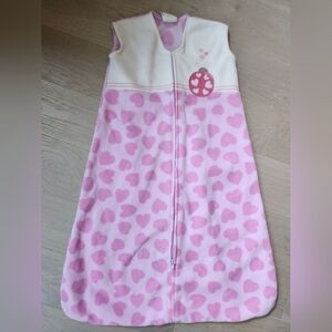 Halo Sleep Sack Pink Hearts / Ladybug Size Medium 6-12 Months